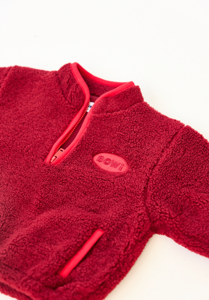 Bowi Sports Sherpa Jacket - Burgundy